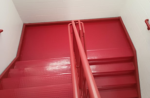 Rubber flooring cleaned and sealed