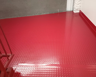 Rubber flooring cleaned and sealed