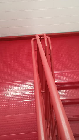 Rubber flooring cleaned and sealed